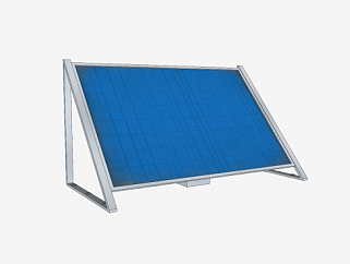 倾斜太阳能电池板SU模型下载_sketchup草图大师SKP模型