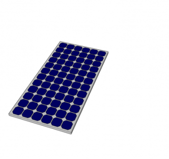 多晶光电池板SU模型下载_sketchup草图大师SKP模型