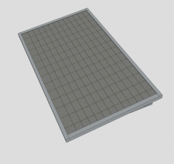 矩形太阳能电池板SU模型下载_sketchup草图大师SKP模型