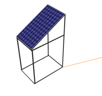 倾斜太阳能架SU模型下载_sketchup草图大师SKP模型