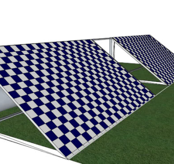 地面倾斜太阳能板SU模型下载_sketchup草图大师SKP模型