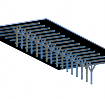 太阳能板停车棚SU模型下载_sketchup草图大师SKP模型