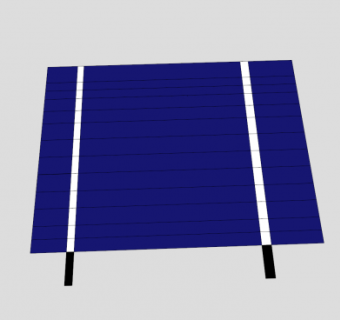 简易太阳能板SU模型下载_sketchup草图大师SKP模型