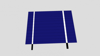 简易太阳能板SU模型下载_sketchup草图大师SKP模型