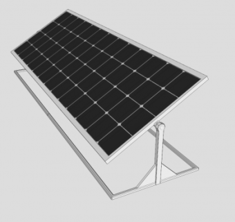旋转的太阳能板SU模型下载_sketchup草图大师SKP模型