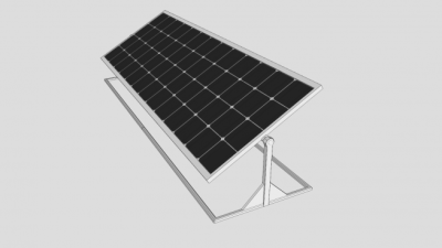 旋转的太阳能板SU模型下载_sketchup草图大师SKP模型