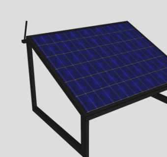 太阳光吸收电池板SU模型下载_sketchup草图大师SKP模型