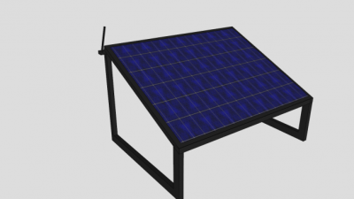 太阳光吸收电池板SU模型下载_sketchup草图大师SKP模型