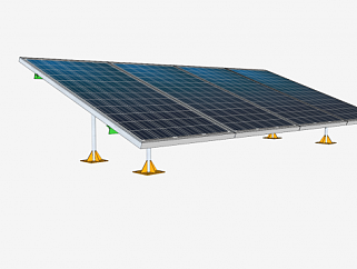 太阳能板模块SU模型下载_sketchup草图大师SKP模型