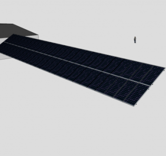 大型太阳能发电板SU模型下载_sketchup草图大师SKP模型