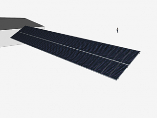 大型太阳能发电板SU模型下载_sketchup草图大师SKP模型