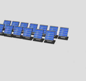 13个太阳能板SU模型下载_sketchup草图大师SKP模型