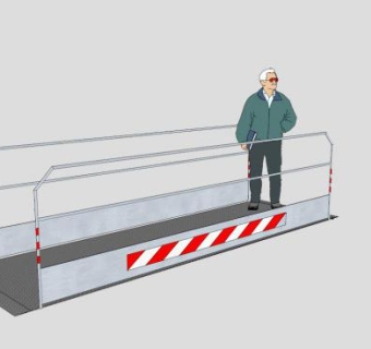 工地设施铁架过道SU模型_su模型下载 草图大师模型_SKP模型