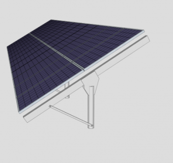 太阳能电池板模块化SU模型下载_sketchup草图大师SKP模型