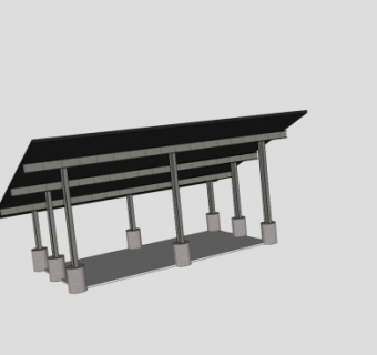 大型太阳能板SU模型下载_sketchup草图大师SKP模型