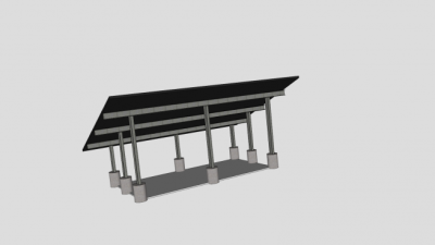 大型太阳能板SU模型下载_sketchup草图大师SKP模型