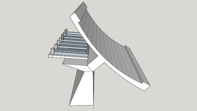 天线太阳能电池板SU模型下载_sketchup草图大师SKP模型