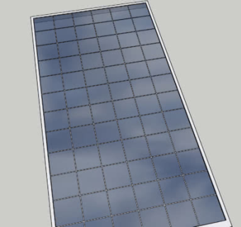 太阳能电池板330瓦SU模型下载_sketchup草图大师SKP模型