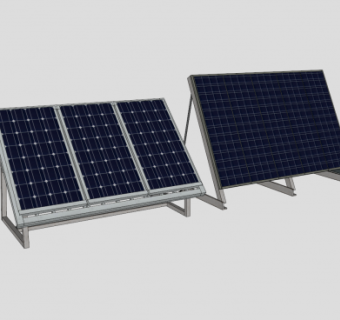 屋顶太阳能板设备SU模型下载_sketchup草图大师SKP模型