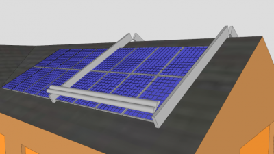 太阳能电池板遮阳篷SU模型下载_sketchup草图大师SKP模型
