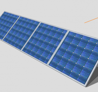 环保型太阳能板SU模型下载_sketchup草图大师SKP模型