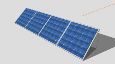 环保型太阳能板SU模型下载_sketchup草图大师SKP模型