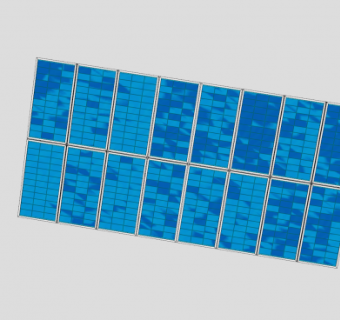 1kW太阳能板SU模型下载_sketchup草图大师SKP模型