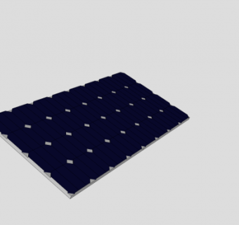 单晶硅太阳能电池SU模型下载_sketchup草图大师SKP模型