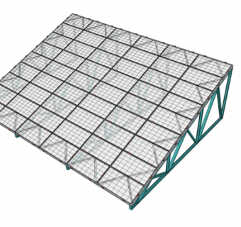 大型玻璃太阳能板SU模型下载_sketchup草图大师SKP模型