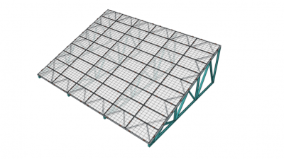 大型玻璃太阳能板SU模型下载_sketchup草图大师SKP模型