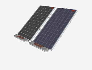 单晶多晶太阳能板SU模型下载_sketchup草图大师SKP模型