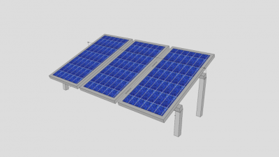30瓦太阳能电池板SU模型下载_sketchup草图大师SKP模型