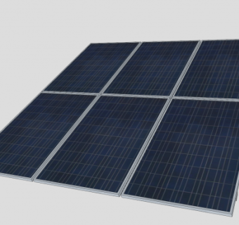 光伏电池板组件SU模型下载_sketchup草图大师SKP模型