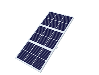 安装太阳能电池板阵列SU模型下载_sketchup草图大师SKP模型
