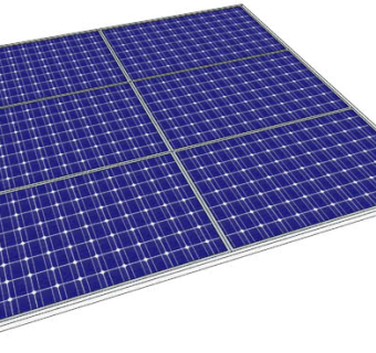 单晶硅太阳能板组合SU模型下载_sketchup草图大师SKP模型
