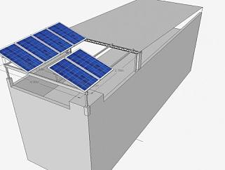 房屋采光太阳能板SU模型下载_sketchup草图大师SKP模型