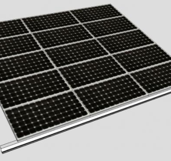 横梁倾斜太阳能面板SU模型下载_sketchup草图大师SKP模型