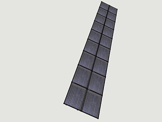 现代250w太阳能电池板SU模型下载_sketchup草图大师SKP模型