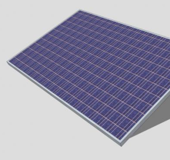 多晶板光电板SU模型下载_sketchup草图大师SKP模型