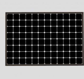 单晶硅黑色太阳能板SU模型下载_sketchup草图大师SKP模型