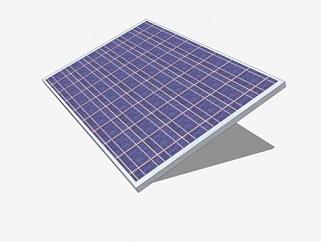 多晶硅太阳能电池板SU模型下载_sketchup草图大师SKP模型
