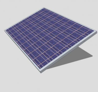 多晶硅太阳能电池板SU模型下载_sketchup草图大师SKP模型