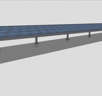 大型太阳能板停车棚SU模型下载_sketchup草图大师SKP模型