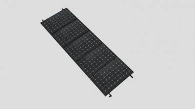 带有支架的单晶太阳能电池板SU模型下载_sketchup草图大师SKP模型