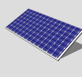 185瓦太阳能板SU模型下载_sketchup草图大师SKP模型