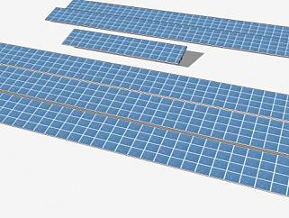 小学的太阳能电池板SU模型下载_sketchup草图大师SKP模型