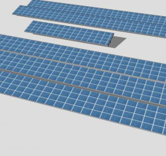 小学的太阳能电池板SU模型下载_sketchup草图大师SKP模型