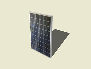 多晶太阳能光电板SU模型下载_sketchup草图大师SKP模型