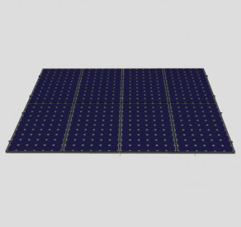 250瓦太阳能板SU模型下载_sketchup草图大师SKP模型