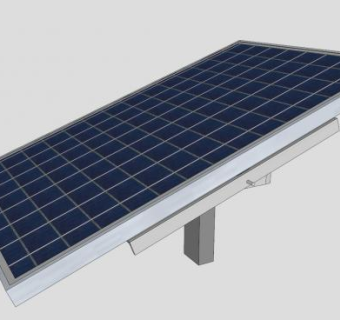 50瓦太阳能电池板SU模型下载_sketchup草图大师SKP模型